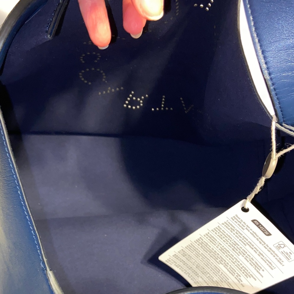 Stella McCartney Deep Blue Tote and Pouch Set vegan leather - Picture 8 of 11